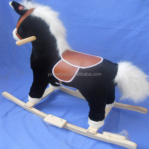 CE calificado boca movimiento Tail sacudiendo <span class=keywords><strong>caballo</strong></span> relinchando felpa Musical mecedora <span class=keywords><strong>caballo</strong></span> <span class=keywords><strong>de</strong></span> juguete - Product Image 2