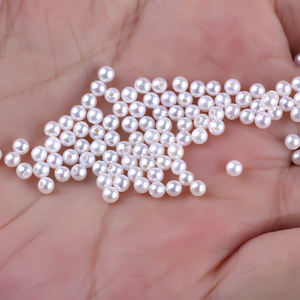2-3mm दौर ताजे पानी मोती के साथ आधा-drilled छेद - Product Image 4