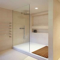 Cabine de douche en verre trempé en fibre de verre personnalisée à deux côtés Free Clips Voyeur, pièces de douche, mobilier de salle de bain, armoire de douche