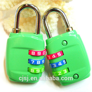 3- cadran serrure à combinaison chiffres voyage valise bagages cadenas code remise à zéro - Product Image 1