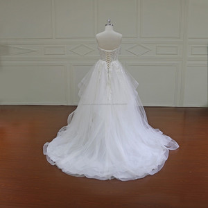 verdaderos del Nuevo tulle de la colmena de diseño mayor de la boda del vestido de bola opacidad sin espalda vestido de novia - Product Image 3