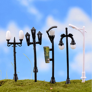Resina Craft Mini lampione lampada antico fata giardino casa miniatura Jardin Terrarium Decor Micro paesaggio - Product Image 2