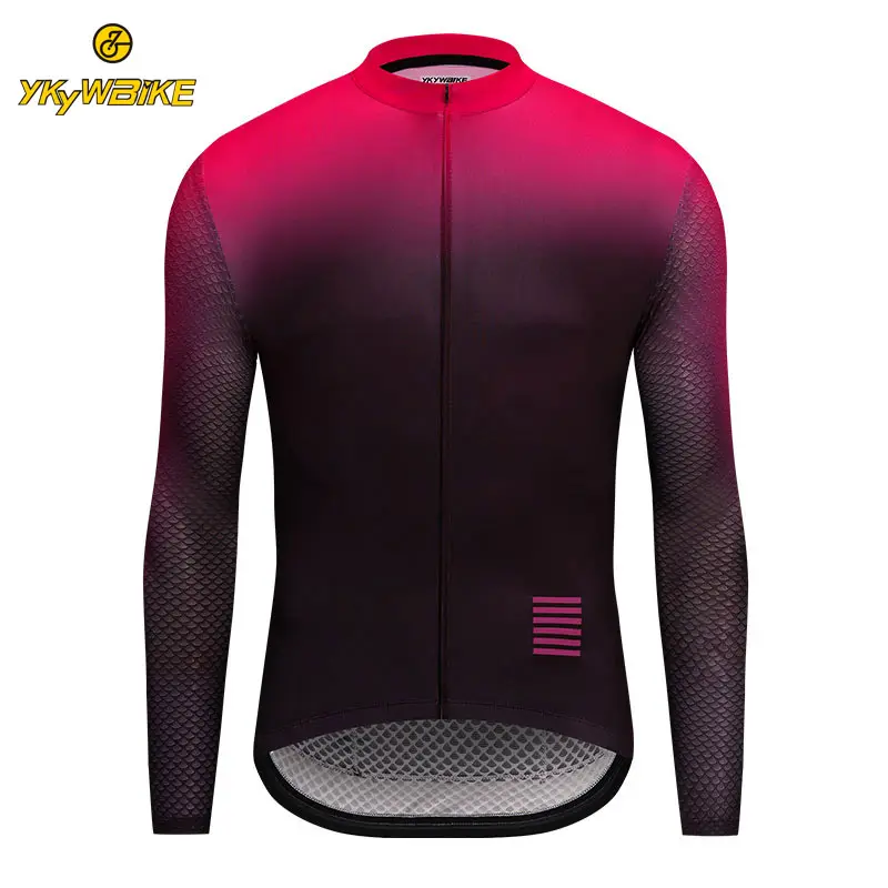 Ykywbike design cycling jersey long sleeves spring summer bicycle Jersey custom design sports riders wear race
