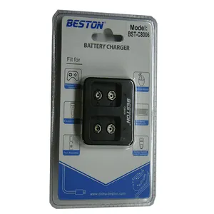 Beston 9V Li-ion Ni-MH/Ni-CD rechargeable battery charger 2 charging channel smart charger