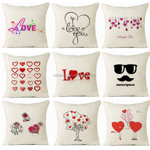 <span class=keywords><strong>J</strong></span>'aime Vous Numérique Imprimé Oreiller Intérieure/Extérieure Coussin Couvre Photo Impression Carré - Product Image 1