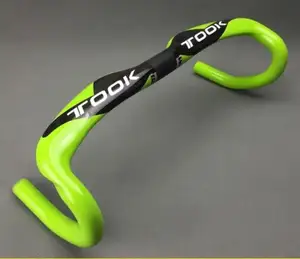 Carbon Road Bike Bicycle Racing Drop Bar Handlebar 31.8*400/420/440mm Lime Green