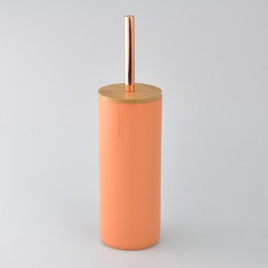 Accessoires de salle de bain classiques en poly rond orange 7 pièces - Product Image 4