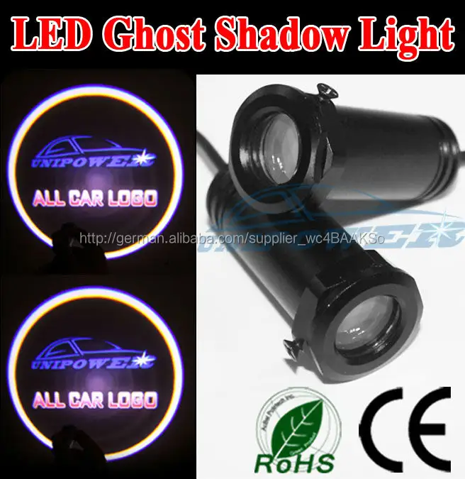 Neupreis alu dc12-24v 3w 4g 5g 5g led laser auto-logo licht Bohrloch stil