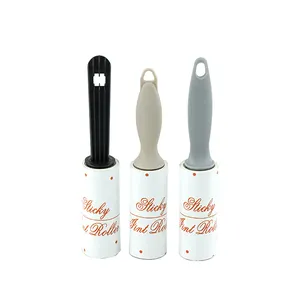 High Quality custom logo printing Dog Pet Hair Removal cute Mini pocket Lint Roller with Plastic Handle