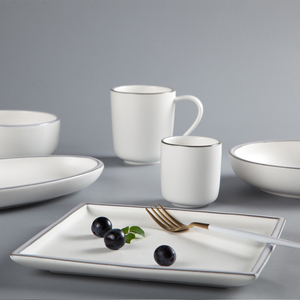 Mejor opción banquete brillante blanco chino cena Dubai vajilla # - Product Image 5