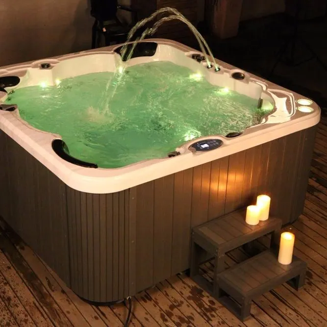 Hot Sale Indoor Hot Tub Soak Acrylic Ozone Therapy Spa Bath JS-334