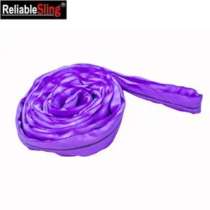 Color Coded Endless Polyester Sling Lifting Round with 2 Woven Covers