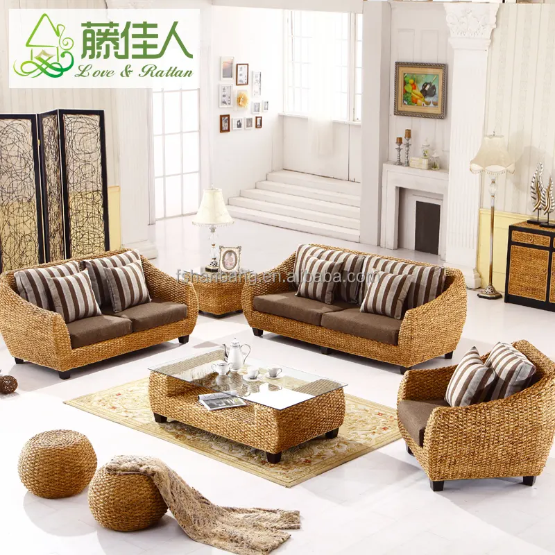 Sofa Chesterfield dengan Eceng Gondok, Furnitur Mewah untuk Ruang Tamu, Elegan dan Mewah, Harga Murah