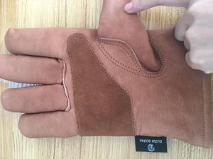 Guante de trabajo de cuero de vaca para hombre, de invierno, cálido, impermeable, con forro de algodón, todo Color - Product Image 5