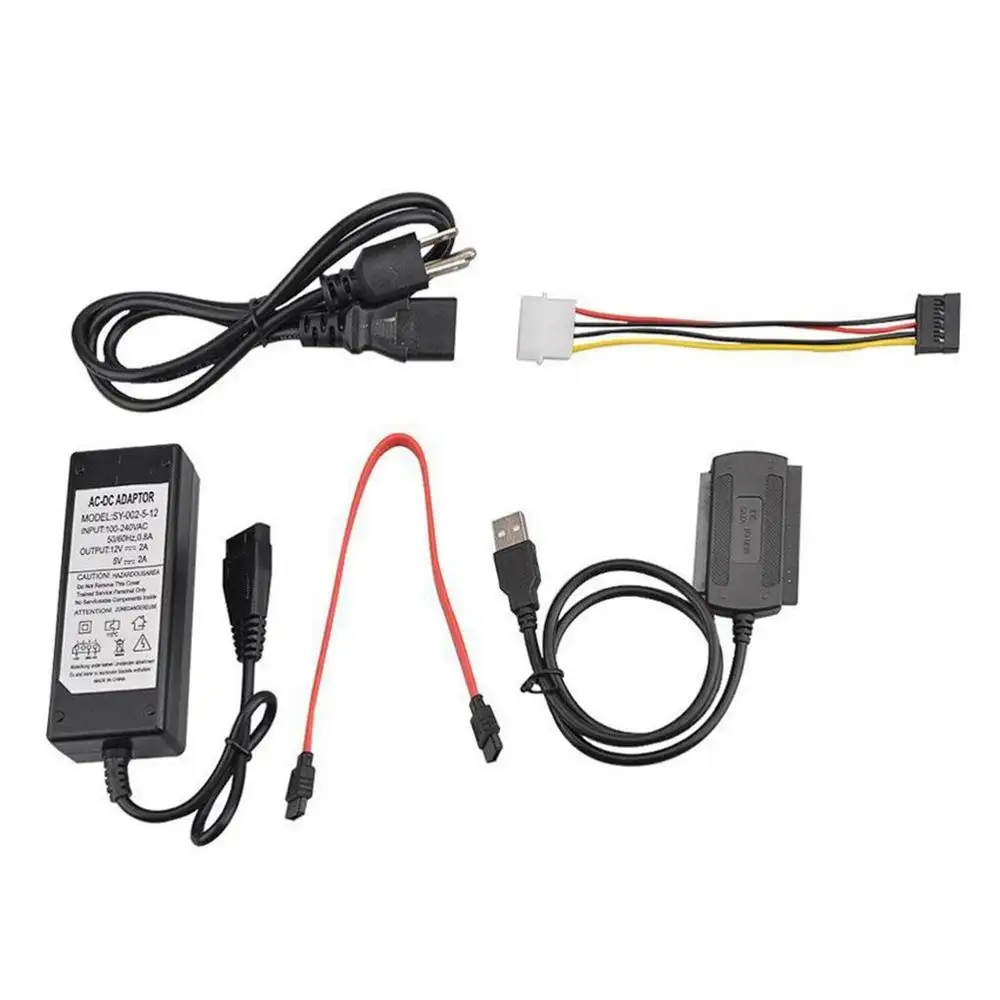 USB 2.0 untuk SATA IDE Hard Drive Adaptor Converter Kabel 480Mbps Transfer