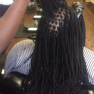 Extensions de cheveux au crochet tressées souples style Reggae Human Dreadlocks, tresses Afro Kinky <span class=keywords><strong>Dread</strong></span> Locs pour femmes africaines - Product Image 4
