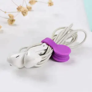 2018 New Silikon Disesuaikan Headphone Kabel Winder untuk Promosi