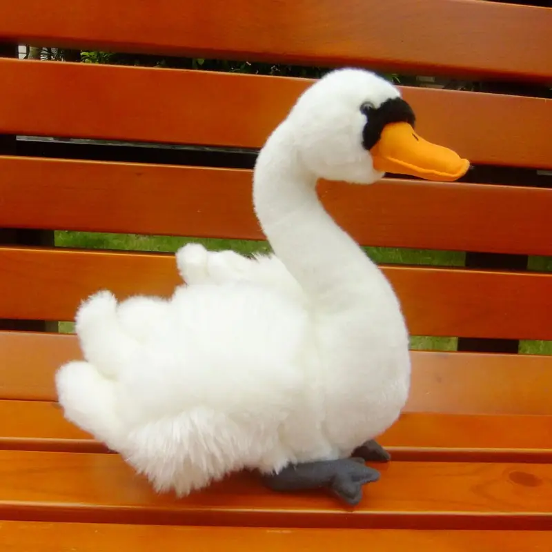 Schöne Plüschtier Weiße Schwan/Soft Toy Realistische Schwan 25 cm Hohe/Gefüllte Kundenspezifische Spielzeug White Swan