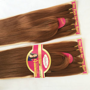 Adorable Cheveux Synthétiques 4 Pièces et une Fermeture Supérieure dans un Pack Yaki 12"14"16"18" Cheveux à Tresser Yaki - Product Image 5