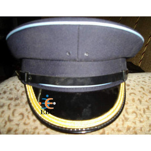 Casquette de cérémonie OEM avec visière simple dorée, vente en gros de chapeau de cérémonie avec broderie à la main dorée ou argentée - Product Image 1