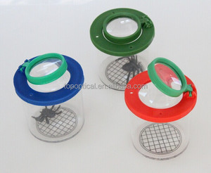 3x Speelgoed Bug Viewer Educatief Kinderen Plastic <span class=keywords><strong>Insect</strong></span> Doos Vergrootglas Vergrootglas Jar Loepen - Product Image 2