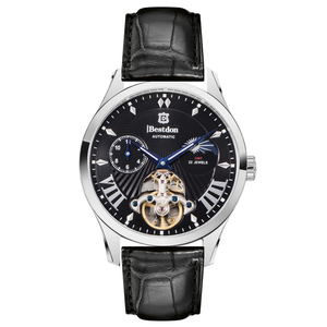 Đồng hồ nam Bestdon BD7113G cao cấp, máy lộ cơ, tourbillon tự động, kim dạ quang, hai múi giờ, cơ khí - Product Image 4