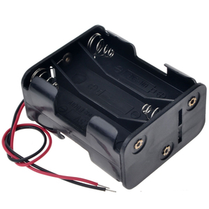 6xaa 9V nhựa pin đôi bên mùa xuân hộp 6 * AA trở lại trở lại pin chủ Pin trường hợp với dây dẫn - Product Image 2