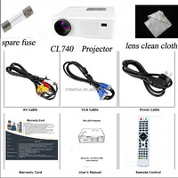 Proyector Multimedia LED HD 3D de Venta Caliente con Interfaces Multimedia, Ideal para Cine en Casa, Juegos y Reproductor de DVD