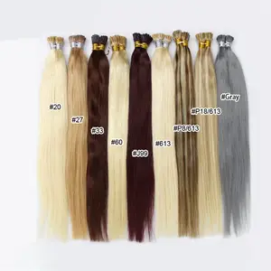 Good Quality Factory Price Brazilian Remy Human Hair Extensions Double Drown I tip Hair Extensions Wholesale