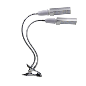 Nueva Lámpara de Cultivo de Plantas de Doble Cabezal y Triple Cabezal, E27, LED Multicolor, Espectro Completo, Bombilla <span class=keywords><strong>PL</strong></span> de 7W, Lámpara de Clip USB - Product Image 3