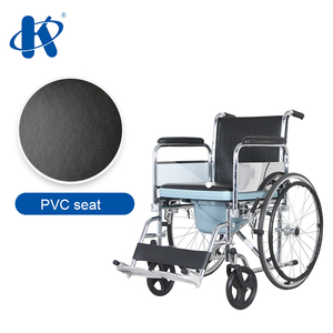 KY681 Flip עד PVC משענת להסרה הדום כיסא גלגלים טואלט פלדה גבוהה תצורה Deluxe גישה לשידה - Product Image 4