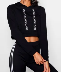 Vrouwen Lange Mouwen Cropped Hoodie Casual Trui Actieve Top Sweatshirt Casual Leuke Trui Cropped Sweater