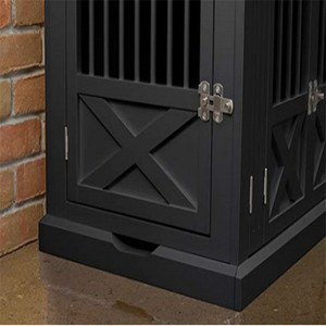 Niche Triple porte pour chiens, de taille moyenne, blanche ou noire, produits pour animaux domestiques - Product Image 5