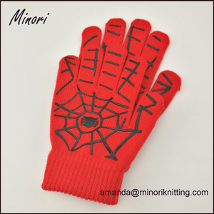 Guanti Minori produttore Dropshipping antiscivolo bambini a maglia in acrilico <span class=keywords><strong>Spiderman</strong></span> guanti invernali per bambini - Product Image 4