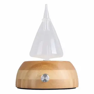 Bamboo Glass Essential Oil Gift Nebulizing Aromatherapy Diffuser mit Idea Triangular Rafael Tower