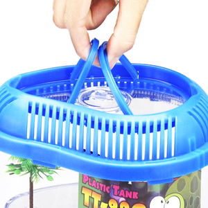 EN PLASTIQUE DE DÉMARRAGE AQUARIUM FISH TANK REPTILE INSECTE POISSON ROUGE CAGE POIGNÉE de TRANSPORT - Product Image 4