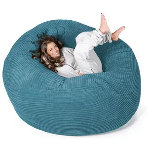 XXL 大号微绒面革灯芯绒泡沫袋，客厅家具 beanbag lounger，休息室 lounge 家具豆袋