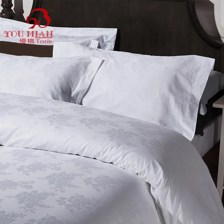 Cotton Poly 300tc Jacquard Hotel Luxury Linens Organic Bamboo Cotton Kids Bedspread Bedding Set