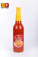 Pâte de piment rouge thaïlandais naturel, marque chinoise OEM, emballée en bouteille de verre ou en sachet, sauce chili douce et éclatante