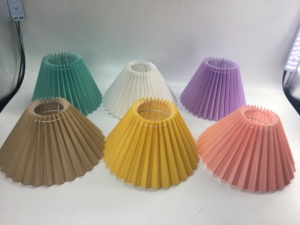 Accessori per Illuminazione <span class=keywords><strong>Paralume</strong></span> <span class=keywords><strong>Vintage</strong></span> a Forma di Coltello con Griglia Stampata in Tessuto per Lampada da Tavolo <span class=keywords><strong>Paralume</strong></span> Plissettato - Product Image 6