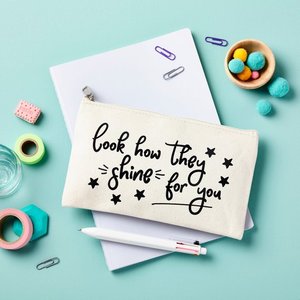 Piccole borse per cosmetici in cotone tinta unita da viaggio personalizzate per l'organizzatore di trucco - Product Image 1