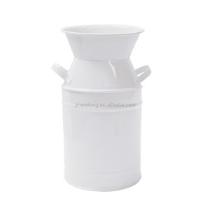 Vase à fleurs en Zinc galvanisé mat bleu ciel, grand seau floral pour décoration de mariage, livraison gratuite - Product Image 6