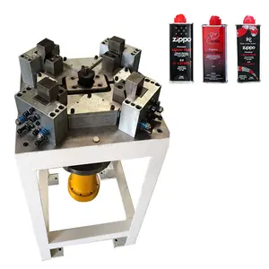 Can flanging crimping machine for rectangular petrol drum tin can box making line