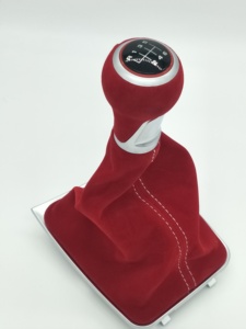Cubierta de perilla de cambio de marchas Manual de línea roja de cuero genuino para Volkswagen <span class=keywords><strong>GOLF</strong></span> <span class=keywords><strong>7</strong></span> VII MK7 5G1 711 113 D - Product Image 2