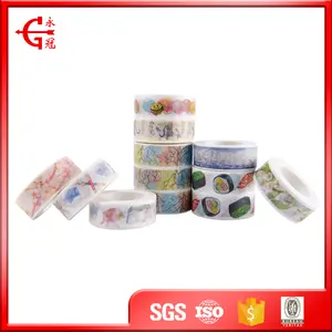 Profesional impreso decoración cinta adhesiva regalo masking washi arroz cinta de papel
