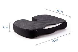 Memori Busa Ekor Bantal Yang Dapat Dilepas Mesh Cover untuk Kursi Roda, Kursi Mobil, Kehamilan <span class=keywords><strong>Tailbone</strong></span> <span class=keywords><strong>Pain</strong></span> <span class=keywords><strong>Relief</strong></span>, HITAM - Product Image 4