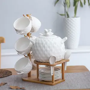 Large Ceramic Soup Bowl Best Porcelain Soup Pot with Coaster