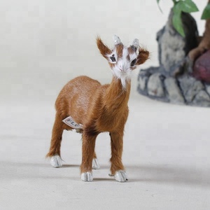 Chine Artificielle Animal Factory Vente Chaude Décoration de La Maison De Chèvre Réaliste Mini Jouet De Fourrure De Chèvre - Product Image 5