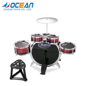 Good birthday gifts musical instrument band jazz toy children drum set with en71