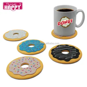 Factory Direct Neuheit Donut Style ABS Kunststoff 4 Stück Drink Cup Untersetzer